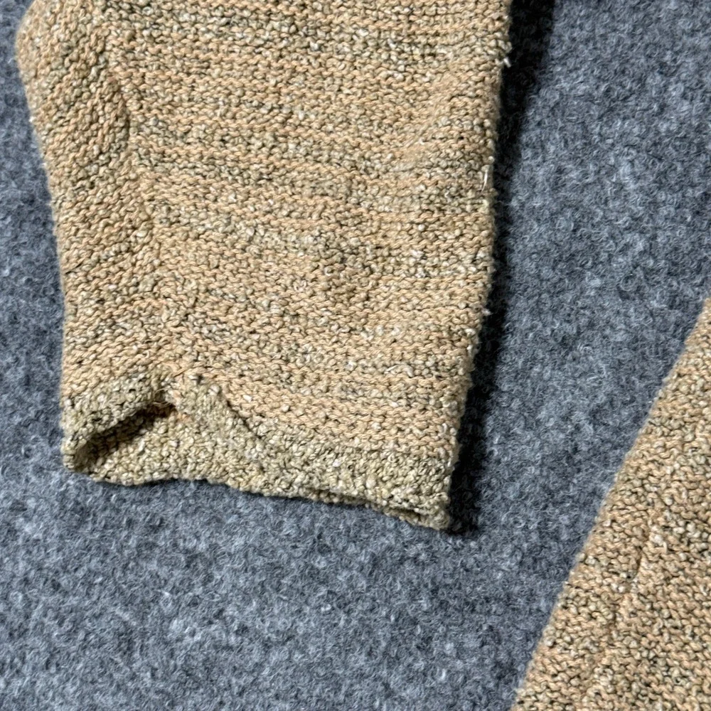 Columbia Womens 1X Tan Marled Knit Mock Neck Long Sleeve Sweater Textured Boucle